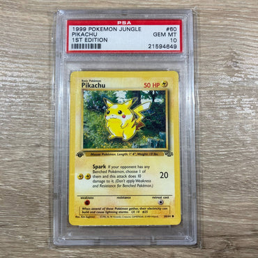 Pikachu (60/64) [Jungle 1st Edition] PSA 10 (21594649) Graded Card