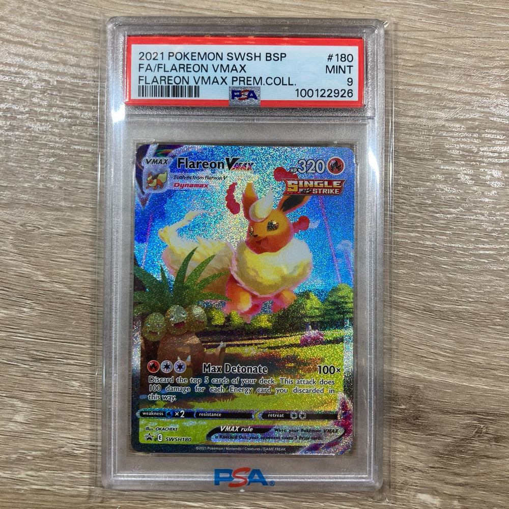 Flareon VMAX (SWSH180) [Sword & Shield: Black Star Promos] PSA 9 (100122926) Graded Card
