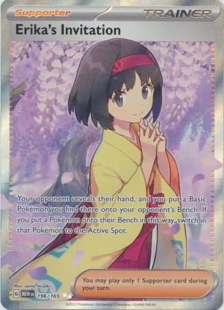 Erika's Invitation - 196/165 - Full Art Secret Rare Pokemon Card