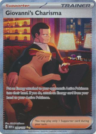 Giovanni's Charisma - 204/165 - Special Illustration Rare Pokemon Card