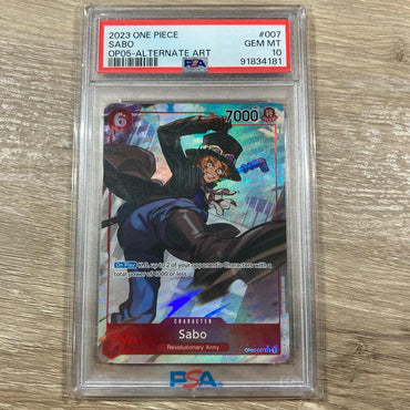 Sabo - (Alternate Art) - Super Rare - OP05-007 - Foil PSA 10 (91834181) Graded Card