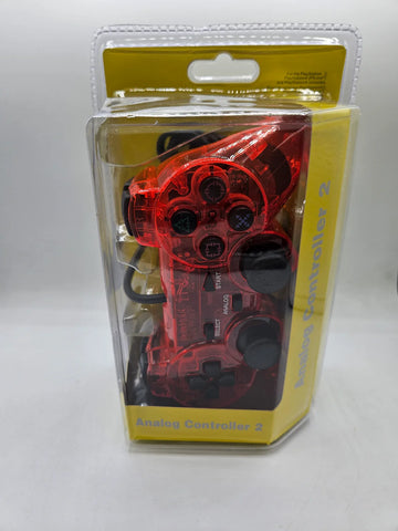 PS2 - ANALOG CONTROLLER 2 TRANSPARENT RED