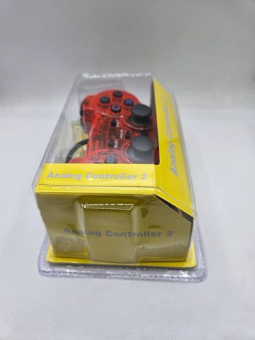 PS2 - ANALOG CONTROLLER 2 TRANSPARENT RED