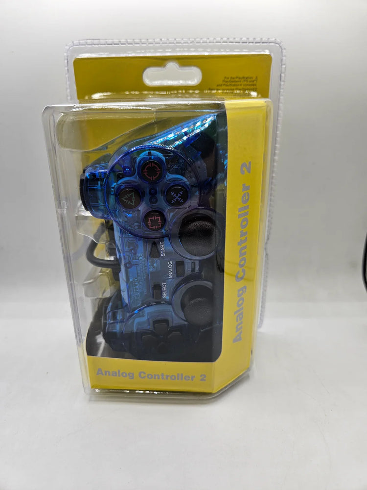 PS2 - ANALOG CONTROLLER 2 TRANSPARENT BLUE