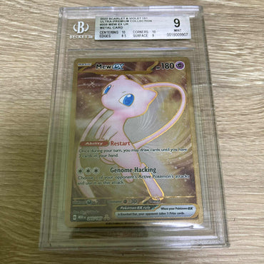 Mew ex (205/165) (151 Metal Card) [Scarlet & Violet 151] BGS 9 (0018009907) Graded Card