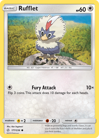 Rufflet (177/236) [Sun & Moon: Cosmic Eclipse]