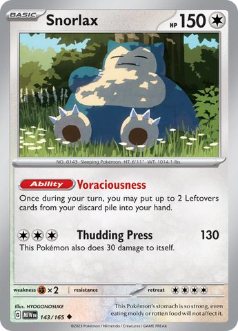 Snorlax (143/165) [Scarlet & Violet 151]