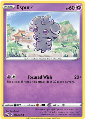 Espurr (060/163) [Sword & Shield: Battle Styles]