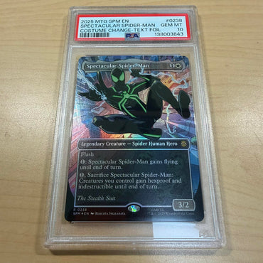 Spectacular Spider-Man (0238) (Borderless) (Textured Foil) [Marvel's Spider-Man] PSA 10 (138003843) Graded Card