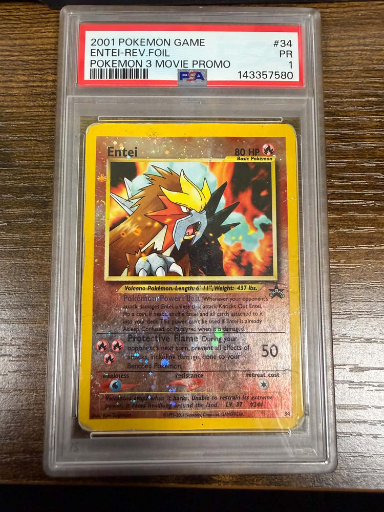 Entei (34) [Wizards of the Coast: Black Star Promos] PSA 1 (143357580) Graded Card