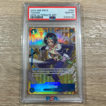 Tashigi - (Alternate Art) - Rare - OP06-050 - Foil PSA 10 (91834180) Graded Card