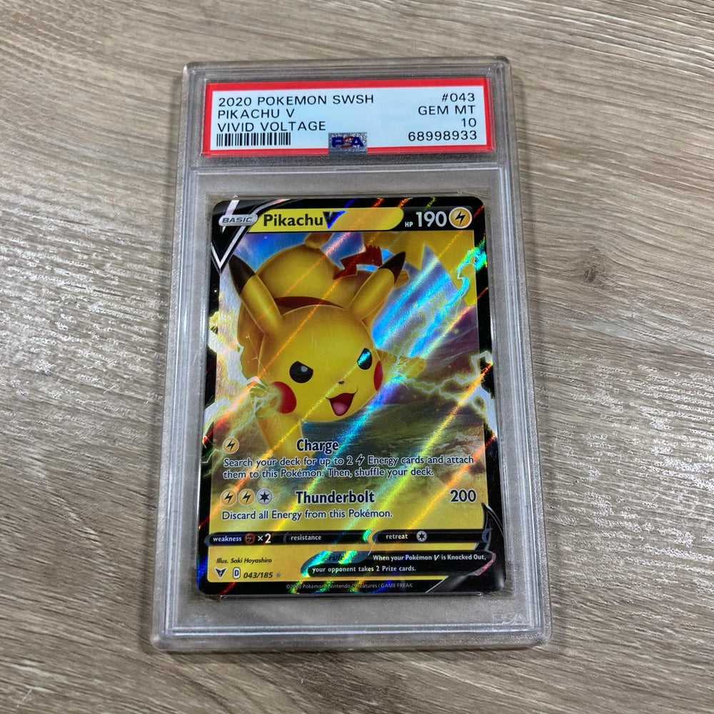 Pikachu V (043/185) [Sword & Shield: Vivid Voltage] PSA 10 (68998933) Graded Card