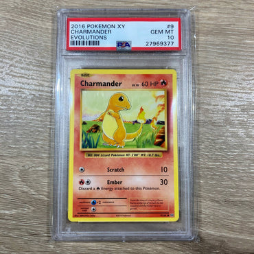 Charmander (9/108) [XY: Evolutions] PSA 10 (27969377) Graded Card