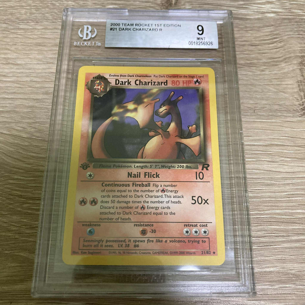 Dark Charizard (21/82) [Team Rocket 1st Edition] BGS 9 (0018256926) Graded Card