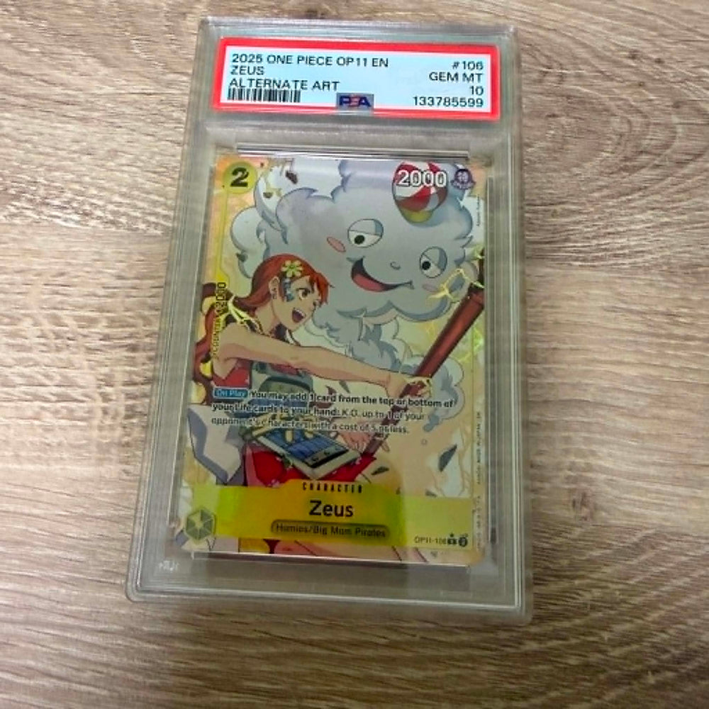 Zeus (Alternate Art) [A Fist of Divine Speed] PSA 10 (133785599) Graded Card