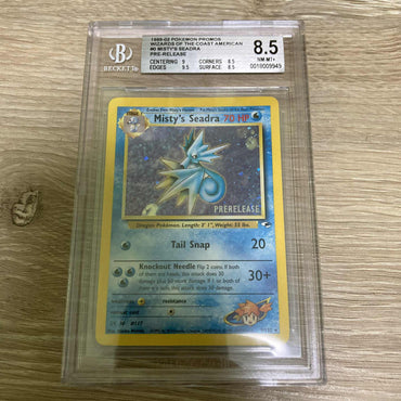 Misty's Seadra (9/132) (Prerelease Promo) [Gym Heroes Unlimited] BGS 8.5 (0018009949) Graded Card