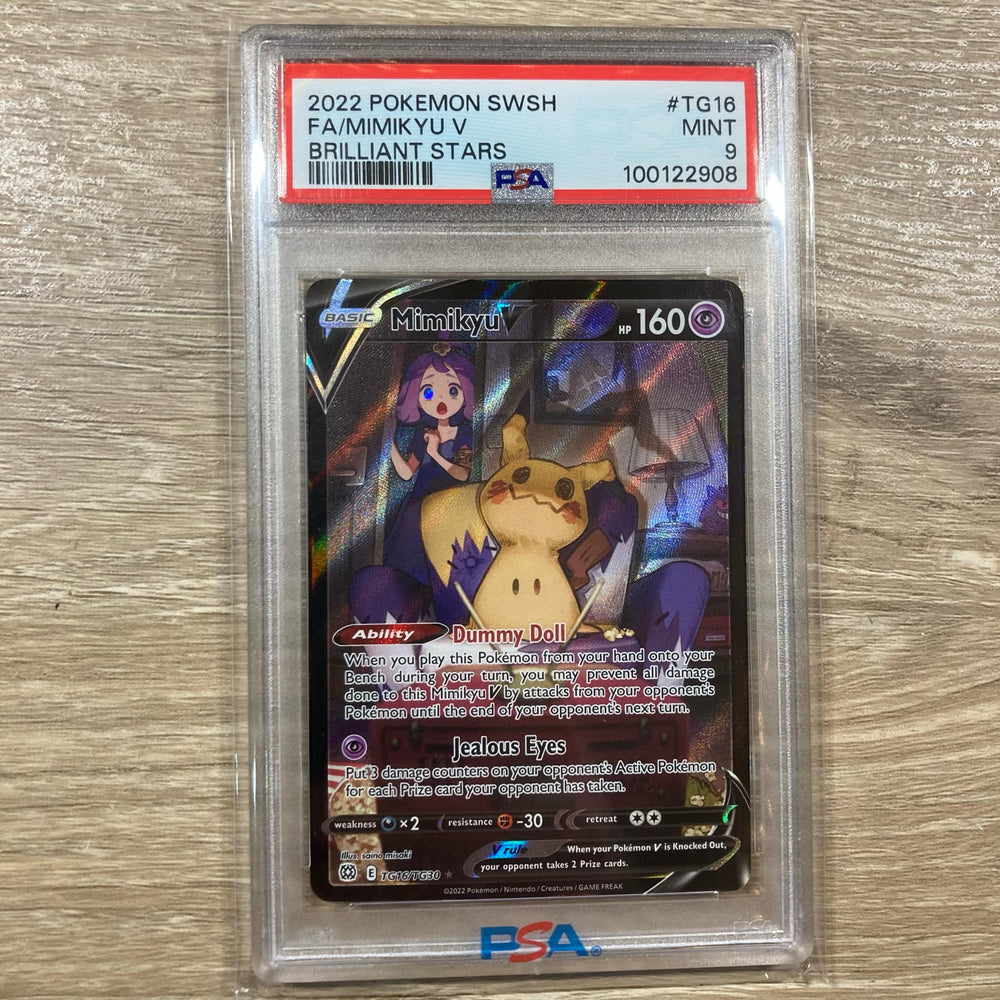 Mimikyu V (TG16/TG30) [Sword & Shield: Brilliant Stars] PSA 9 (100122908) Graded Card