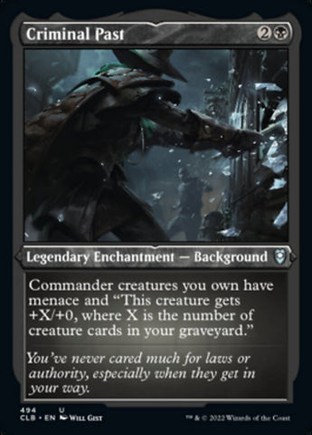 Criminal Past (Foil Etched) [Commander Legends: Battle for Baldur's Gate]
