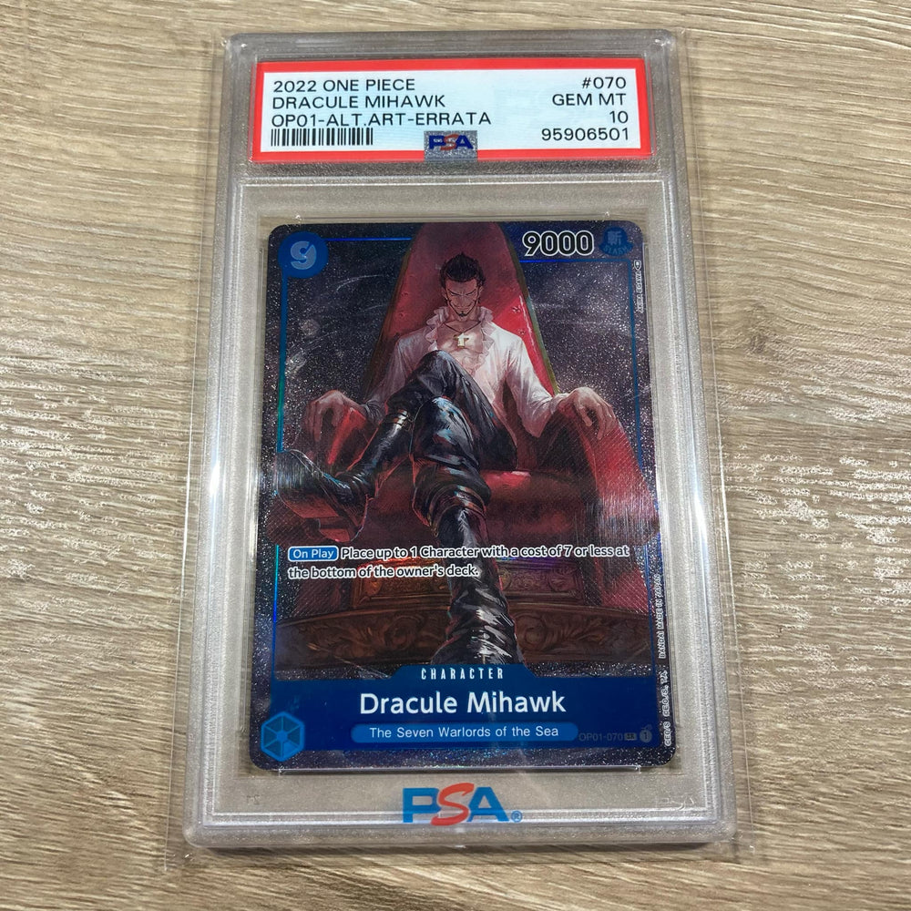 Dracule Mihawk (Parallel) - OP01-070 - Super Rare PSA 10 (95906501) Graded Card