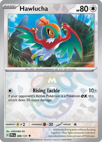 Hawlucha (089/131) (Master Ball Pattern) [Scarlet & Violet: Prismatic Evolutions]