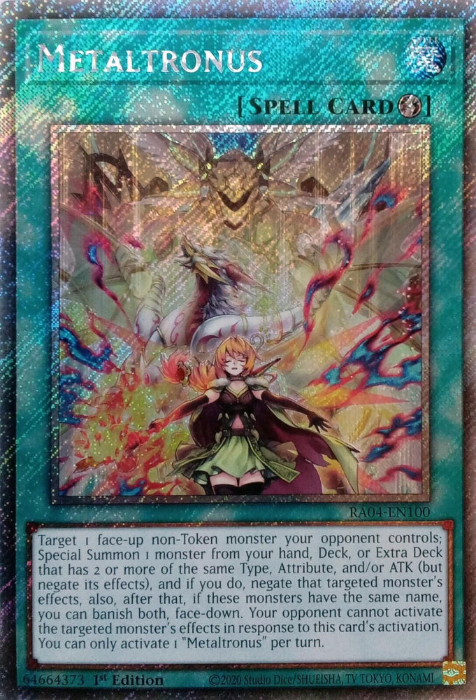 Metaltronus [RA04-EN100] Platinum Secret Rare