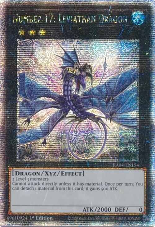 Number 17: Leviathan Dragon [RA04-EN154] Quarter Century Secret Rare