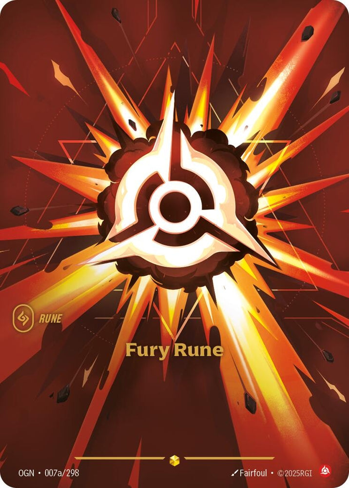 Image for Fury Rune (Alternate Art) (007a/298) (OGN) - Riftbound: League of Legends Trading Card Game