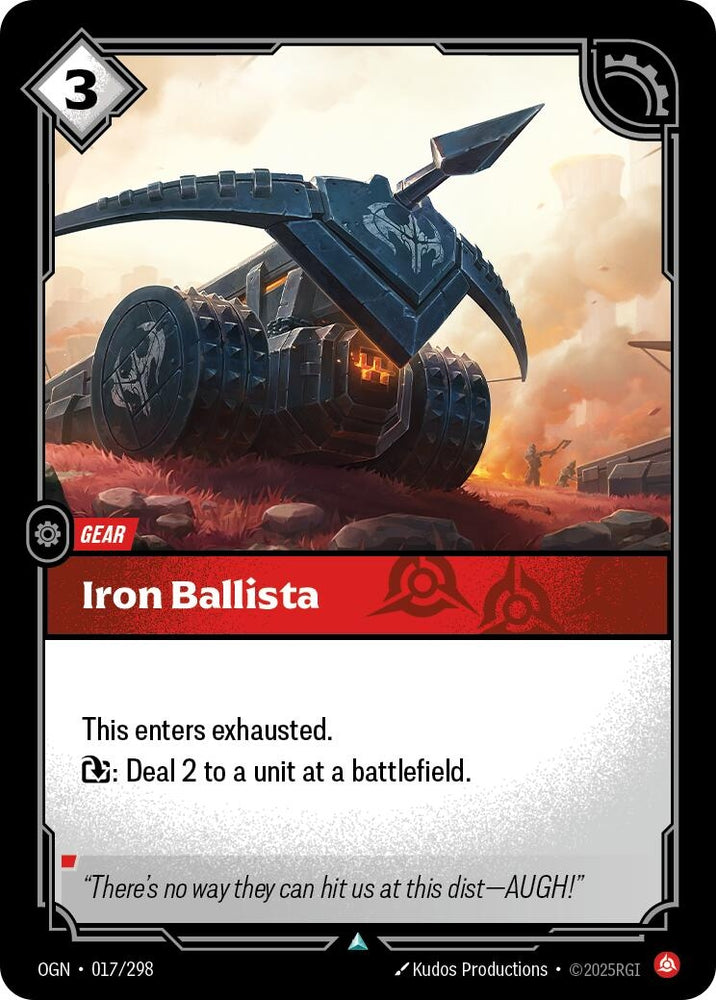 Image for Iron Ballista (017/298) (OGN) - Riftbound: League of Legends Trading Card Game