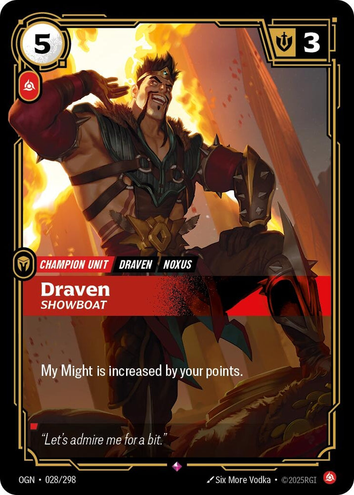Image for Draven - Showboat (028/298) (OGN) - Riftbound: League of Legends Trading Card Game