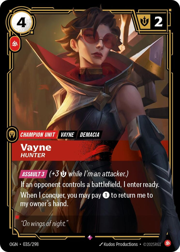 Image for Vayne - Hunter (035/298) (OGN) - Riftbound: League of Legends Trading Card Game