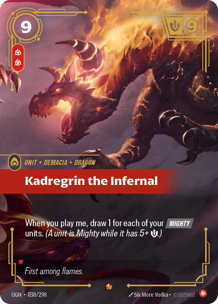 Image for Kadregrin the Infernal (038/298) (OGN) - Riftbound: League of Legends Trading Card Game