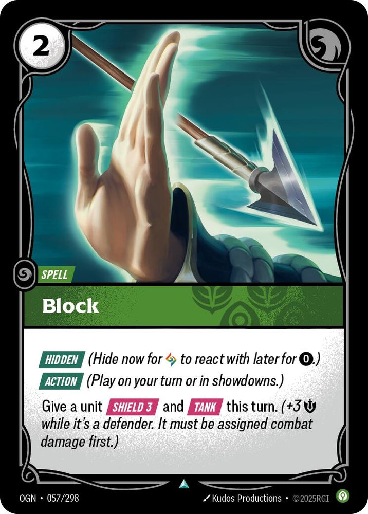 Image for Block (057/298) (OGN) - Riftbound: League of Legends Trading Card Game