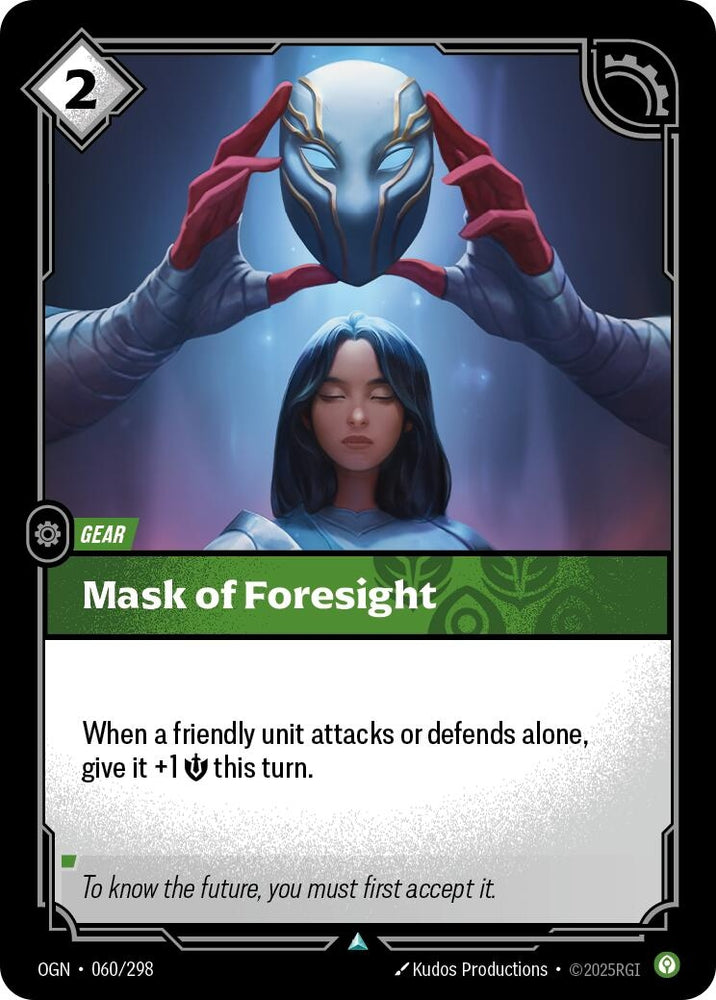 Image for Mask of Foresight (060/298) (OGN) - Riftbound: League of Legends Trading Card Game