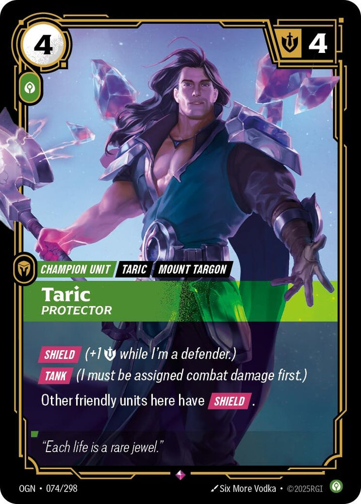 Image for Taric - Protector (074/298) (OGN) - Riftbound: League of Legends Trading Card Game