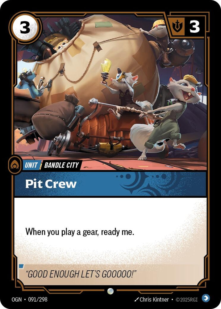 Image for Pit Crew (091/298) (OGN) - Riftbound: League of Legends Trading Card Game