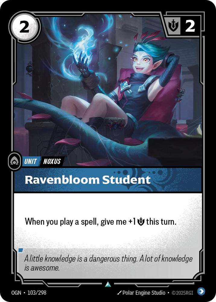 Image for Ravenbloom Student (103/298) (OGN) - Riftbound: League of Legends Trading Card Game