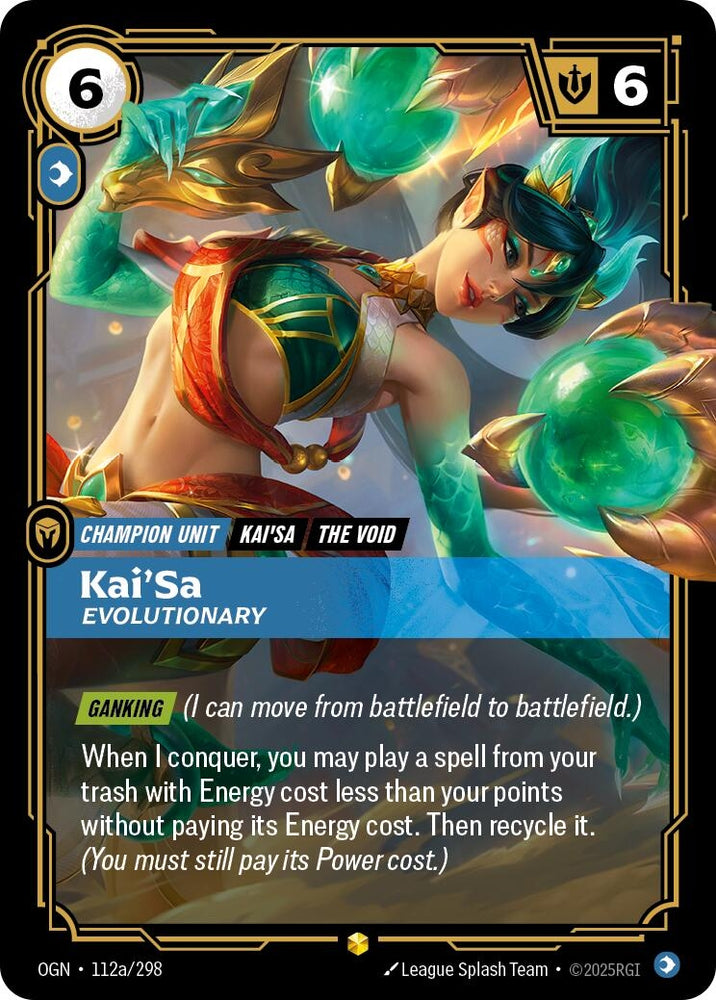 Image for Kai'Sa - Evolutionary (Alternate Art) (112a/298) (OGN) - Riftbound: League of Legends Trading Card Game