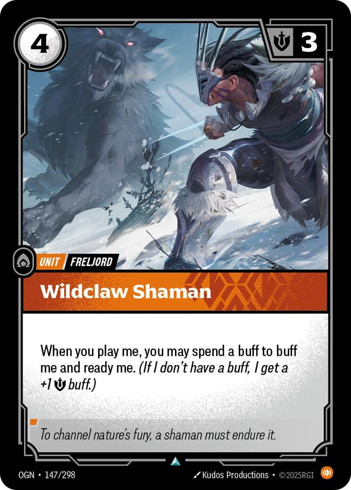 Image for Wildclaw Shaman (147/298) (OGN) - Riftbound: League of Legends Trading Card Game