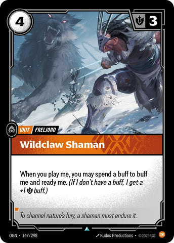 Image for Wildclaw Shaman (147/298) (OGN) - Riftbound: League of Legends Trading Card Game