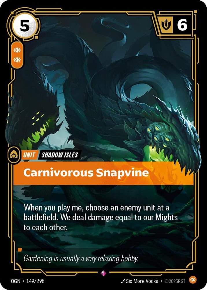Image for Carnivorous Snapvine (149/298) (OGN) - Riftbound: League of Legends Trading Card Game