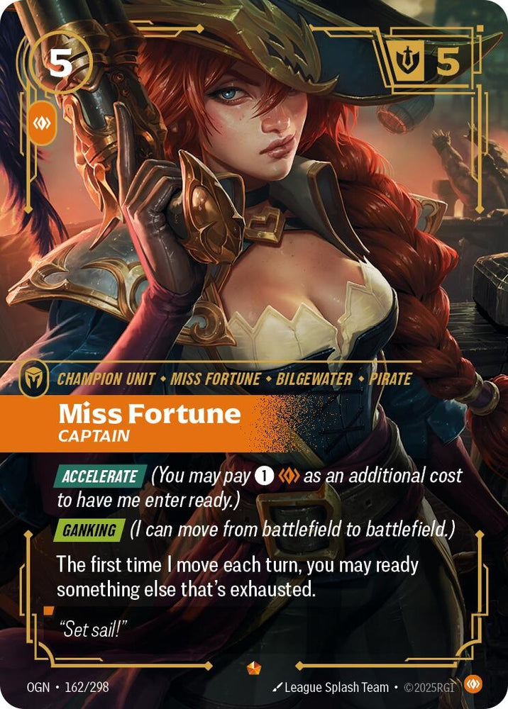 Image for Miss Fortune - Captain (162/298) (OGN) - Riftbound: League of Legends Trading Card Game