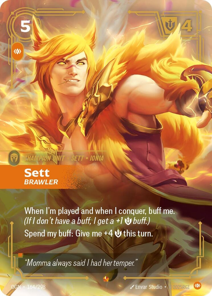 Image for Sett - Brawler (164/298) (OGN) - Riftbound: League of Legends Trading Card Game