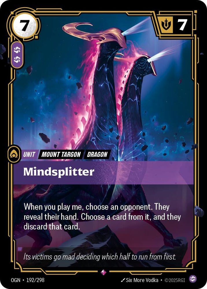 Image for Mindsplitter (192/298) (OGN) - Riftbound: League of Legends Trading Card Game