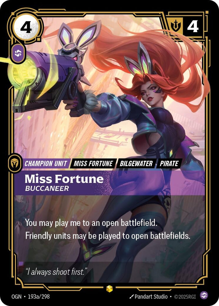 Image for Miss Fortune - Buccaneer (Alternate Art) (193a/298) (OGN) - Riftbound: League of Legends Trading Card Game