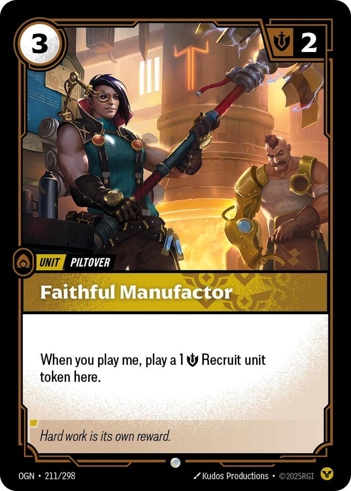 Image for Faithful Manufactor (211/298) (OGN) - Riftbound: League of Legends Trading Card Game