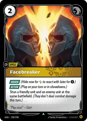 Image for Facebreaker (220/298) (OGN) - Riftbound: League of Legends Trading Card Game