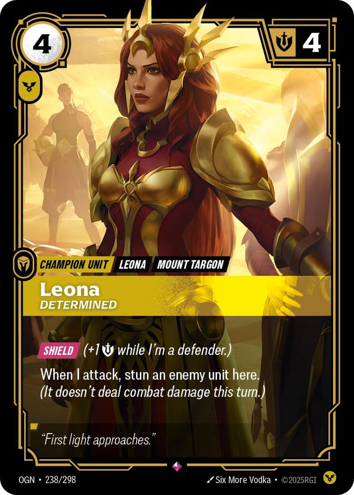 Image for Leona - Determined (238/298) (OGN) - Riftbound: League of Legends Trading Card Game