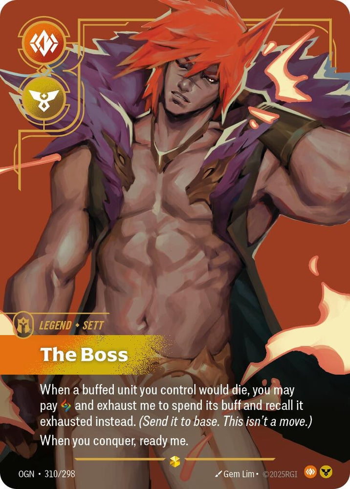 Image for Sett - The Boss (Overnumbered) (310/298) (OGN) - Riftbound: League of Legends Trading Card Game