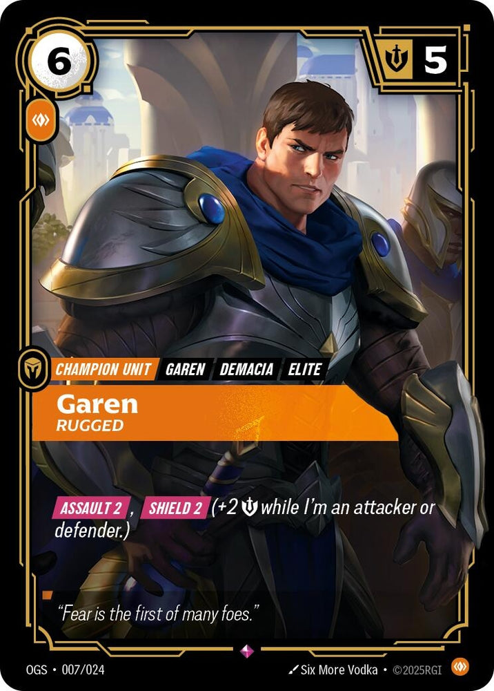 Image for Garen - Rugged (007/024) (OGS:PG) - Riftbound: League of Legends Trading Card Game