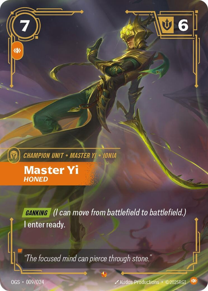 Image for Master Yi - Honed (009/024) (OGS:PG) - Riftbound: League of Legends Trading Card Game